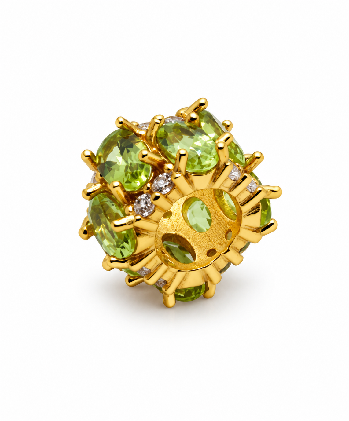 Golden Bloom Gemstone Spacer | S925 Sterling Silver | Citrine or Peridot