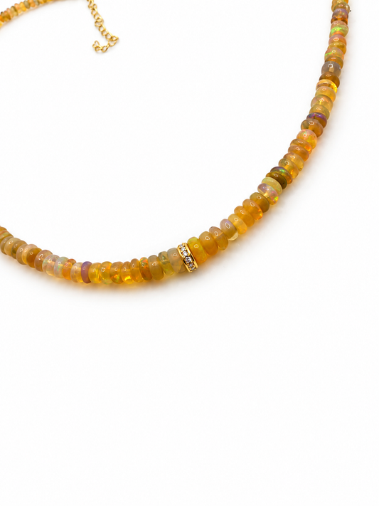 Golden Glow Opal Necklace
