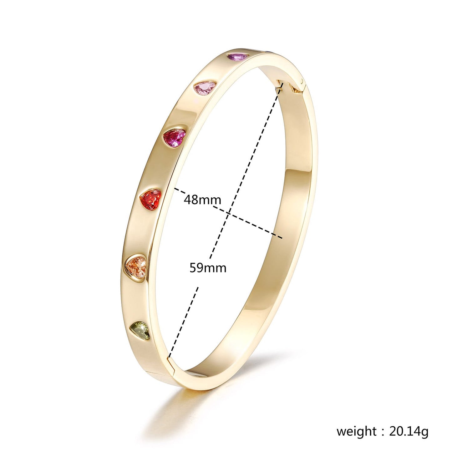 Golden Heart Glow Bangle