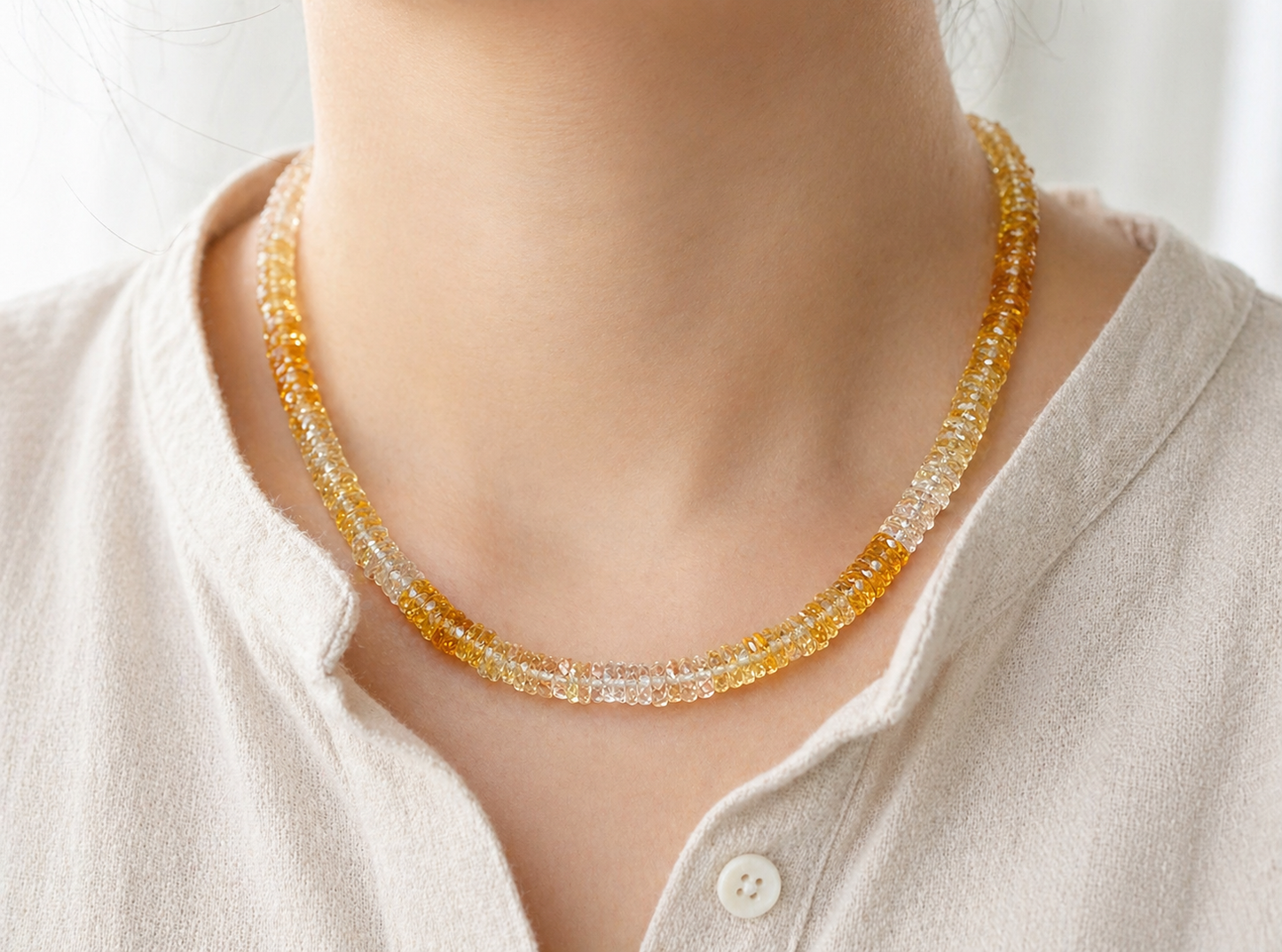 Golden Glow Citrine Necklace