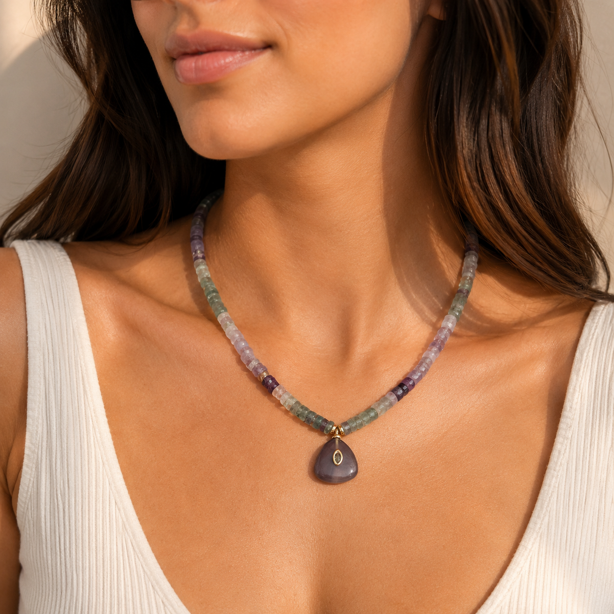 Moonlit Fluorite Necklace