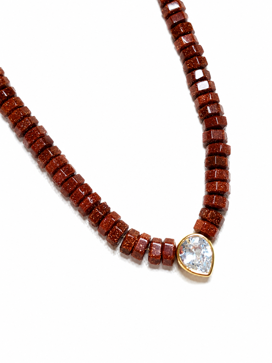 Golden Ember Heart Necklace