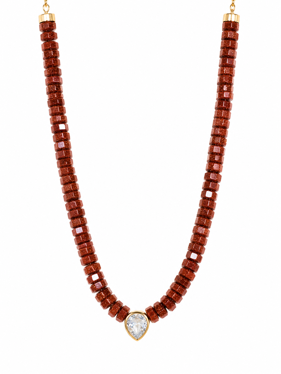 Golden Ember Heart Necklace