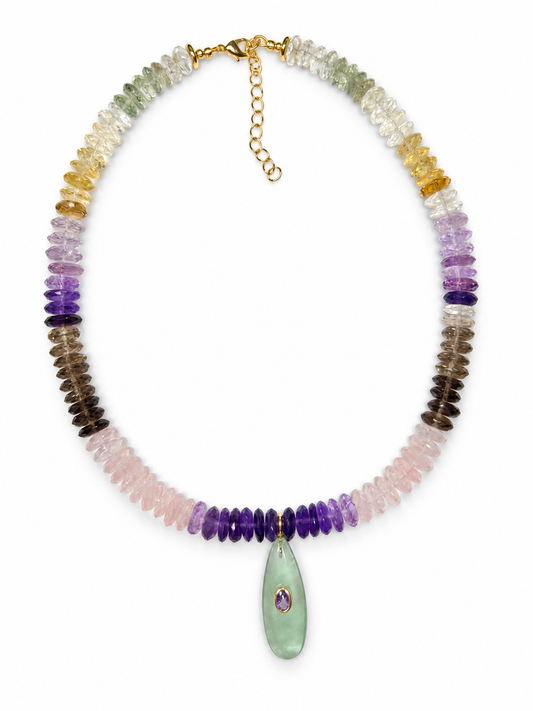 Aurora Mosaic Gemstone Necklace
