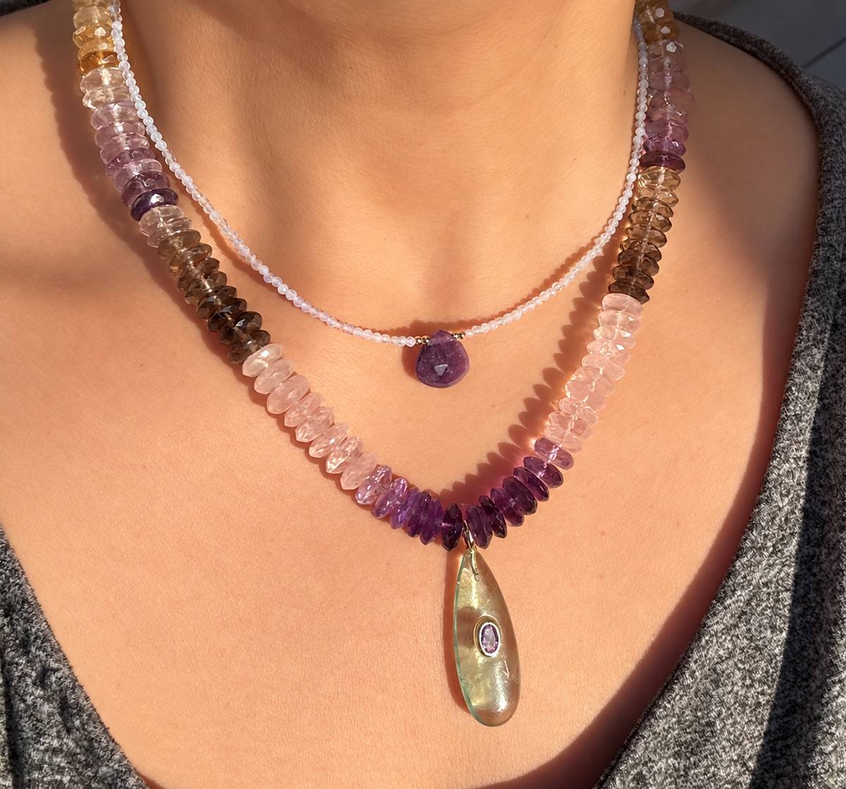 Aurora Mosaic Gemstone Necklace
