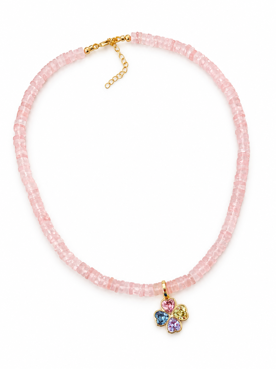 Blushing Pink Quartz Necklace