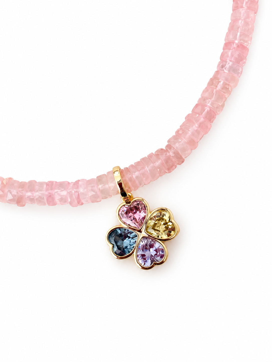 Blushing Pink Quartz Necklace