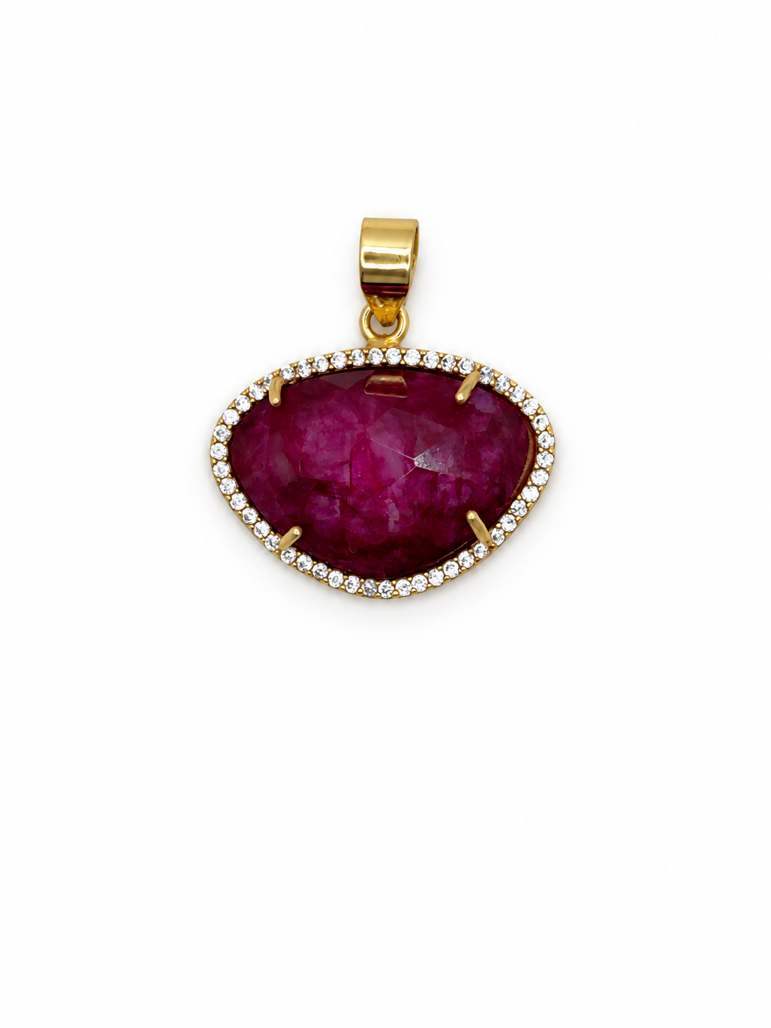 Halo Gemstone Pendants