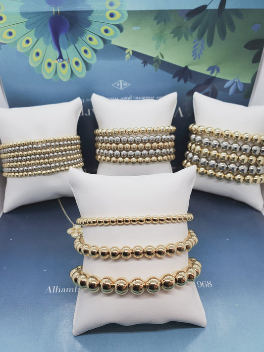 Stainless steel beaded bracelet