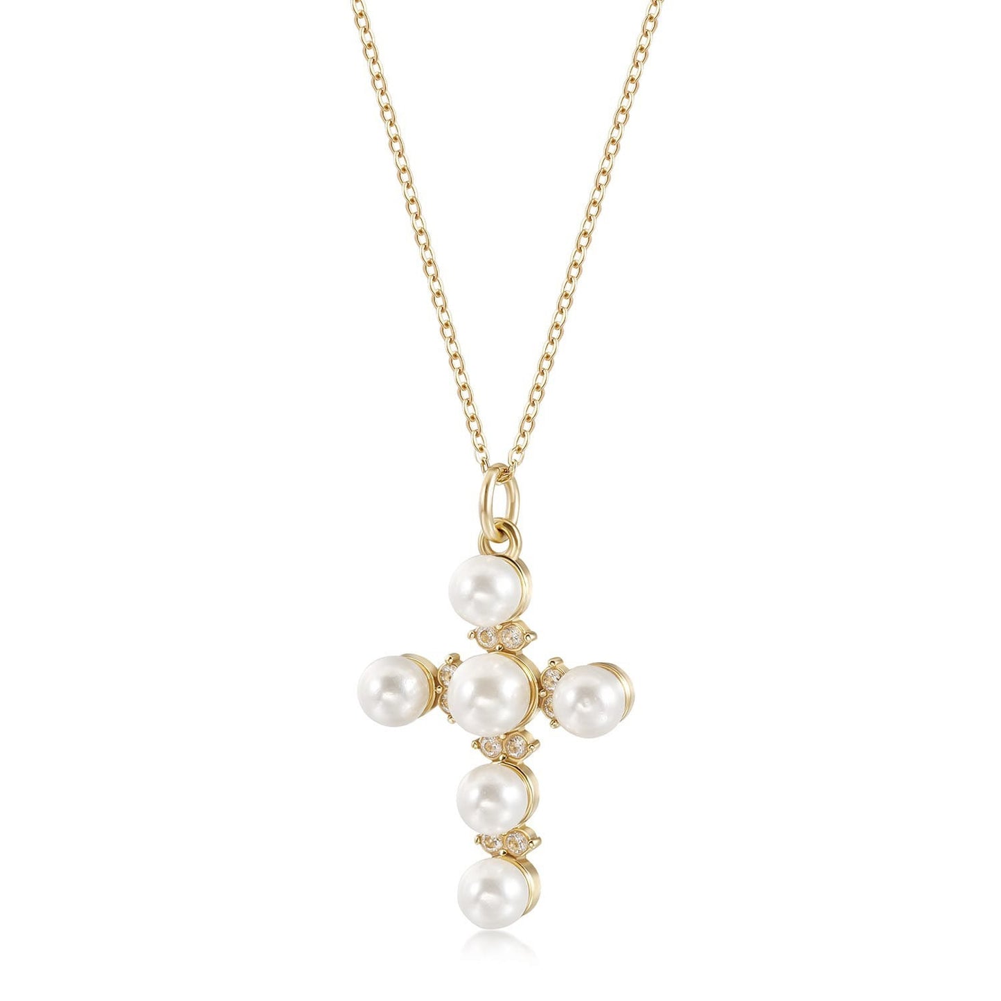 Pearl cross necklace