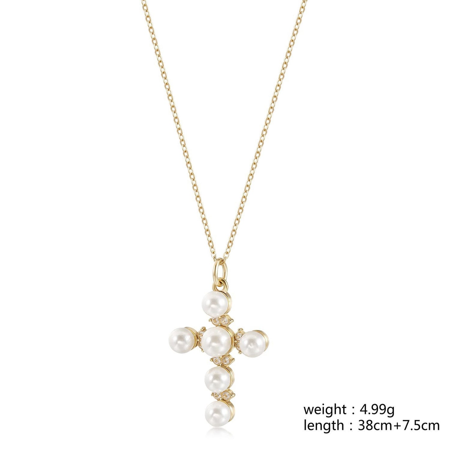 Pearl cross necklace