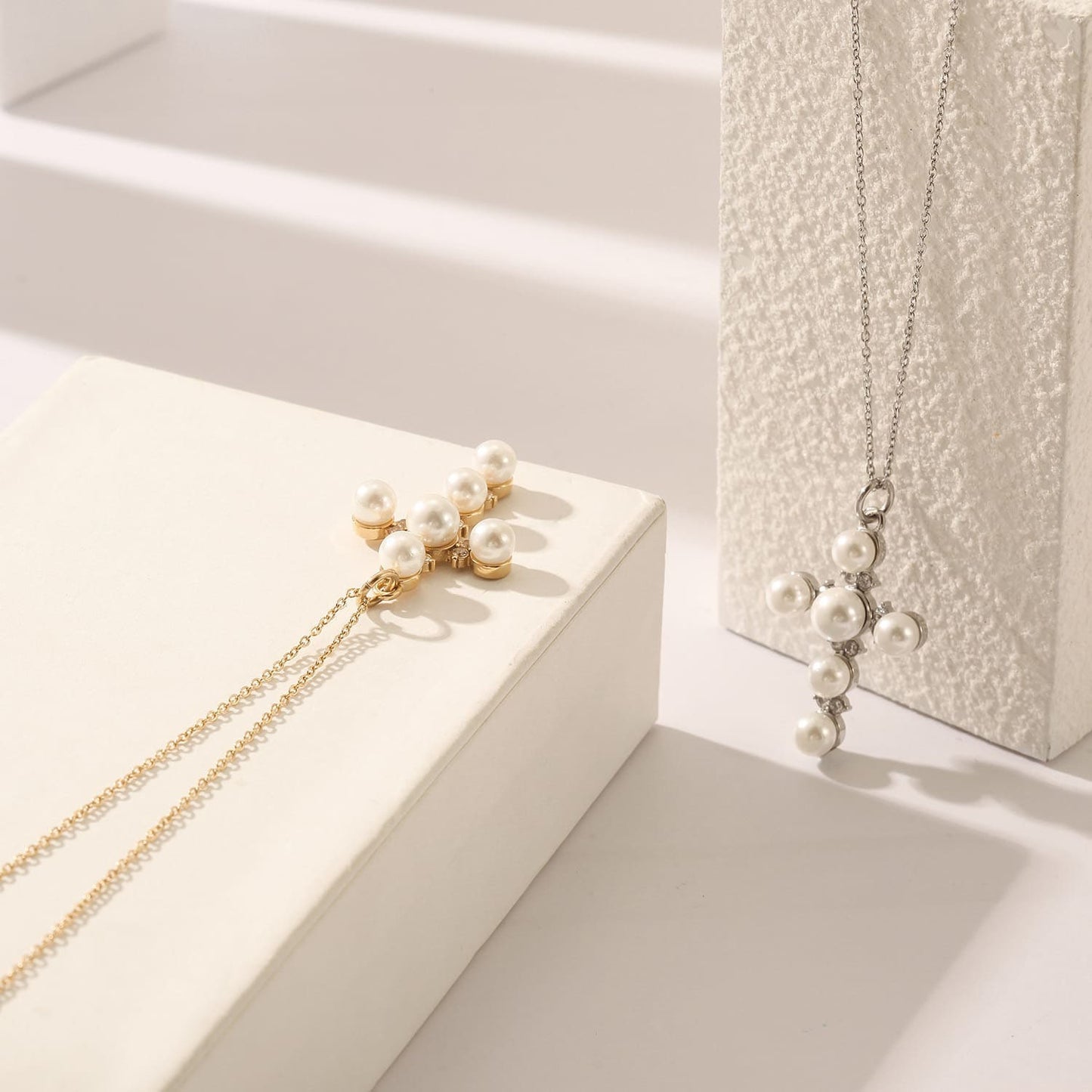 Pearl cross necklace
