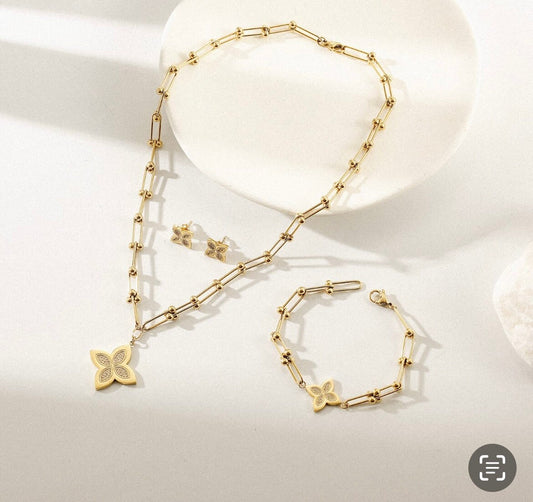 Flower CZ Necklace