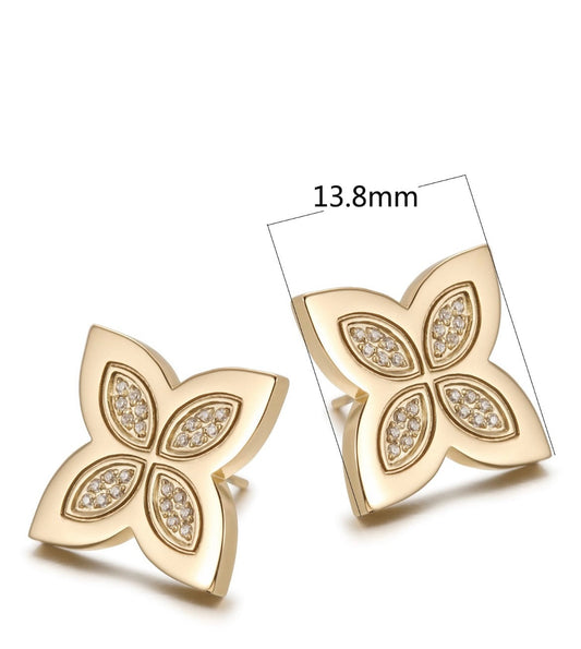 Flower CZ Earrings