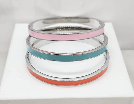 Color Enamel bracelet silver