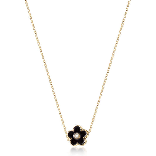 Enamel Clover Pendant Necklace