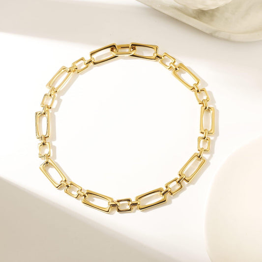 Bold Rectangle Link Bracelet