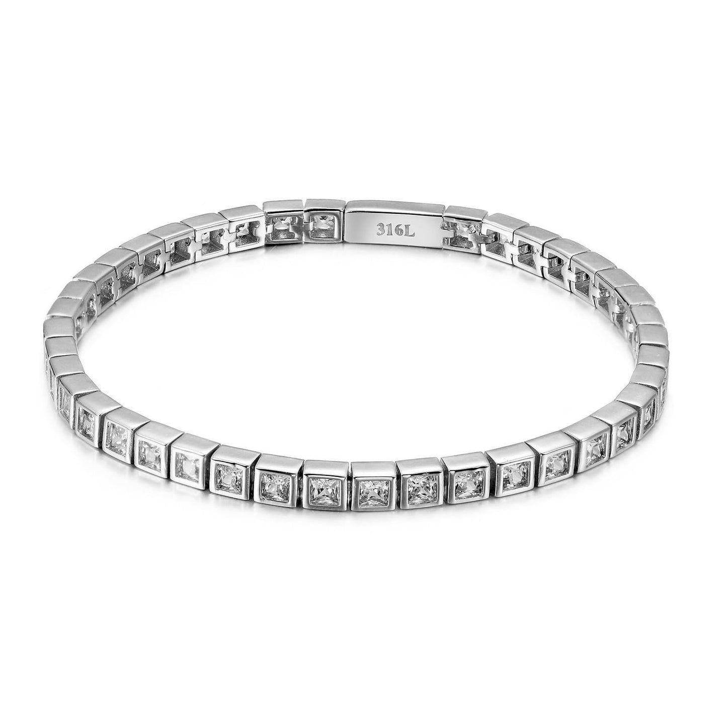 Pavé Box-Link Tennis Bracelet