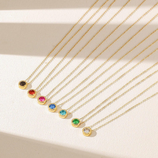 Single color stone necklace