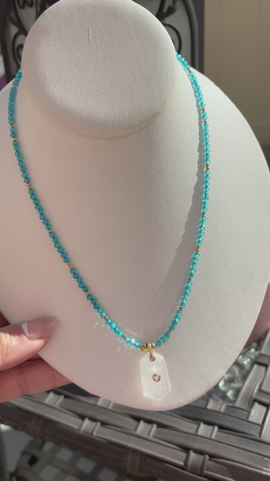 Azure Glow Quartz Necklace